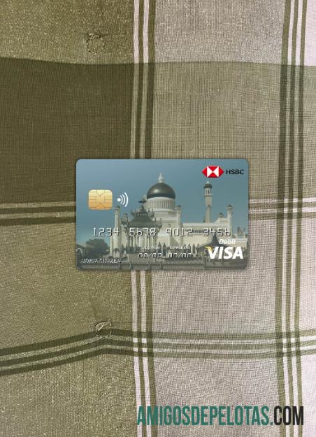 Brunei HSBC Bank Visa Card Photolook Frente exemplo real